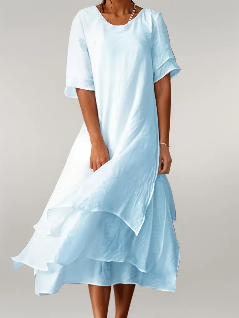 Helena™ | Elegant Lång Bomullsklänning - Milafashion-se.com