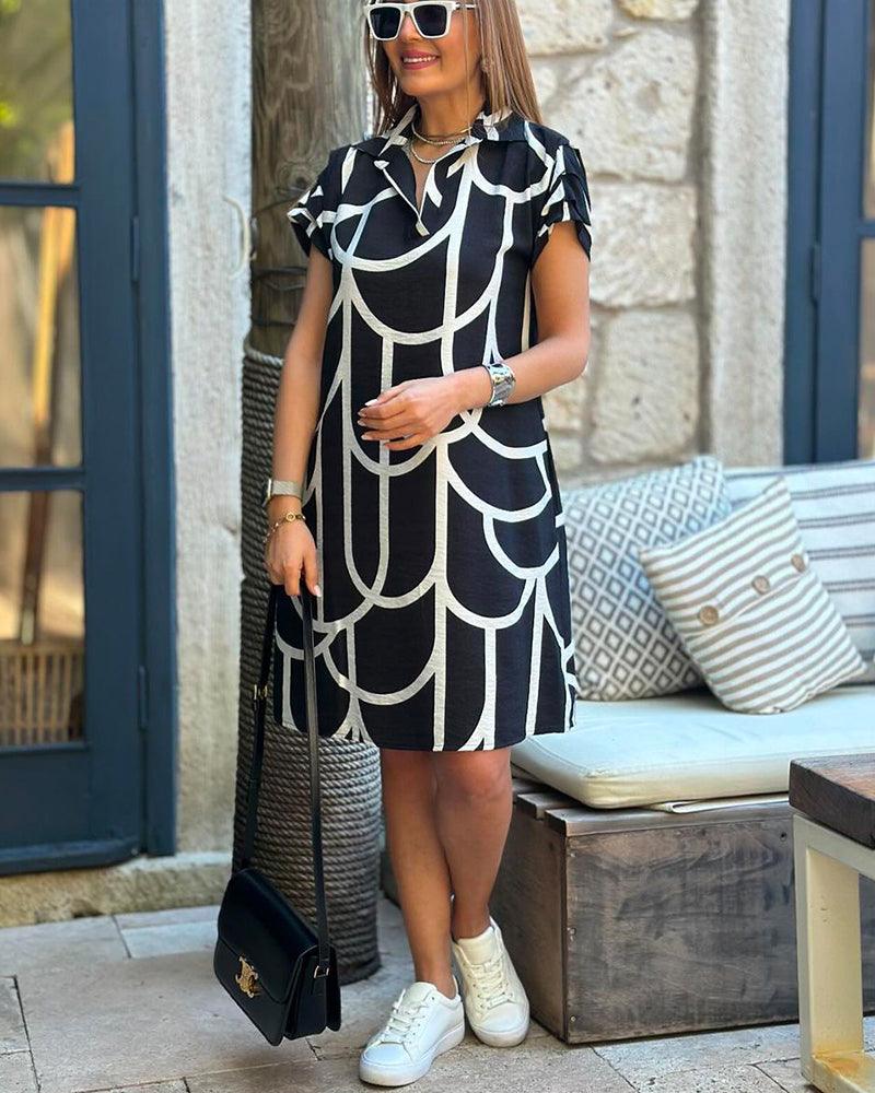 Emilia™ | Klänning med Korta Ärmar - Milafashion-se.com