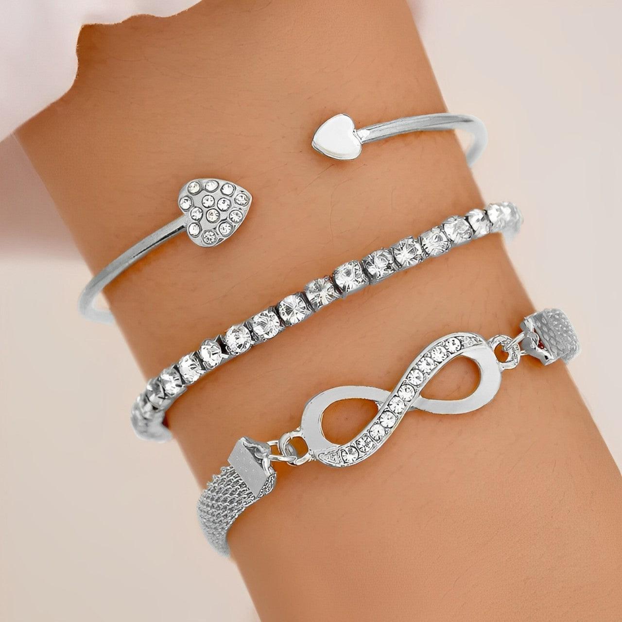 Elvira™ | Vintage Kristall - Armbandsset - Milafashion-se.com