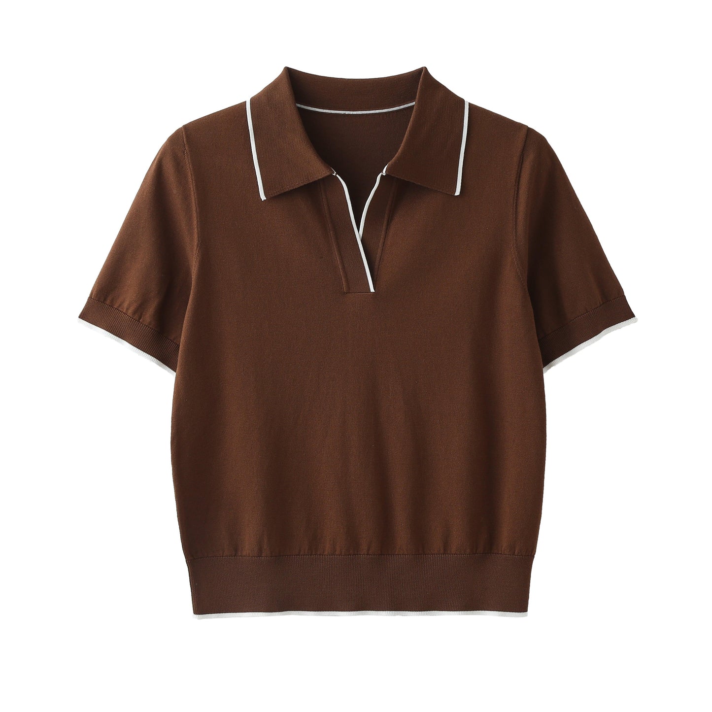 LUSSO Lyocellpikétröja utan knappar - Milafashion-se.com