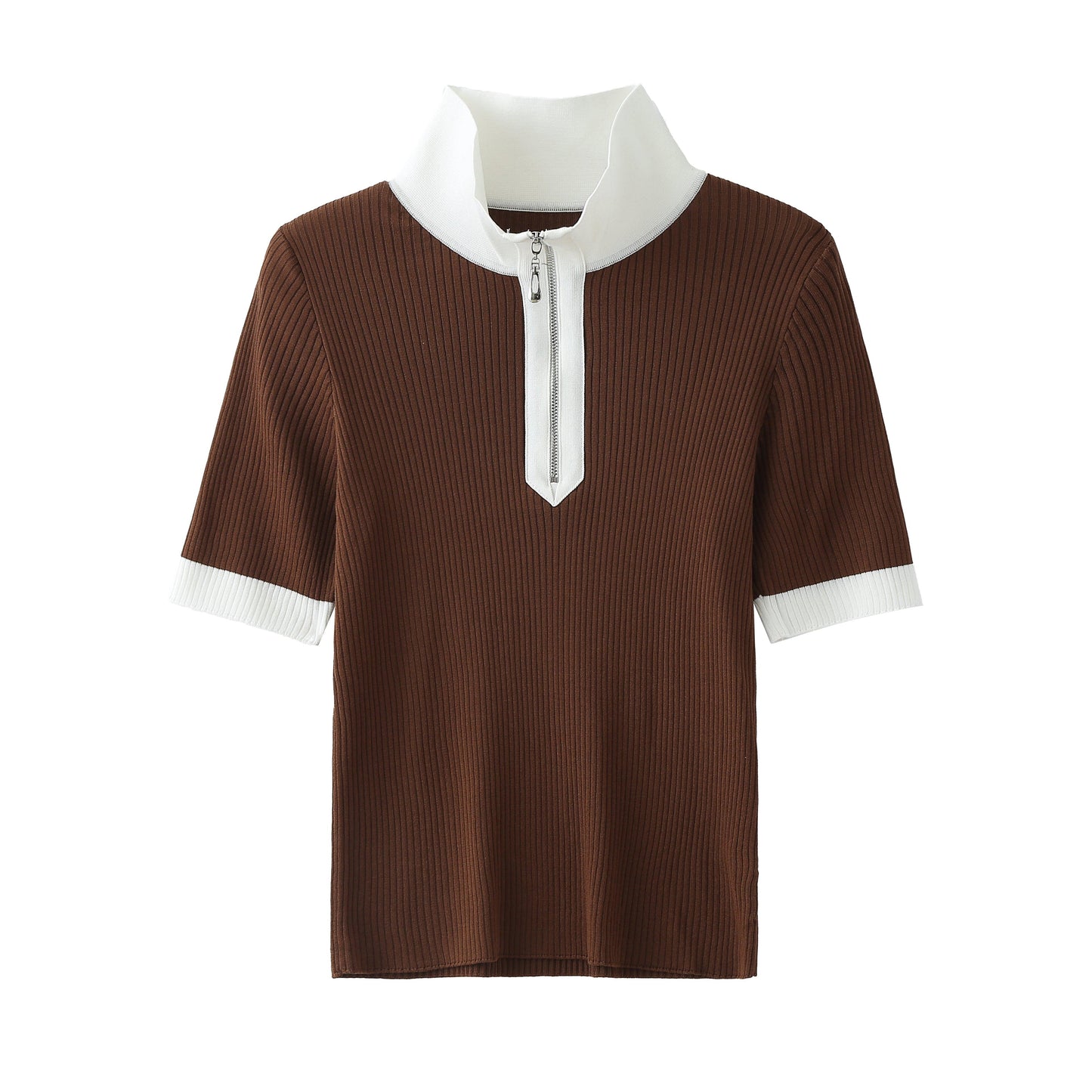 LUSSO Lyocell Zip Polo Shirt - Milafashion-se.com