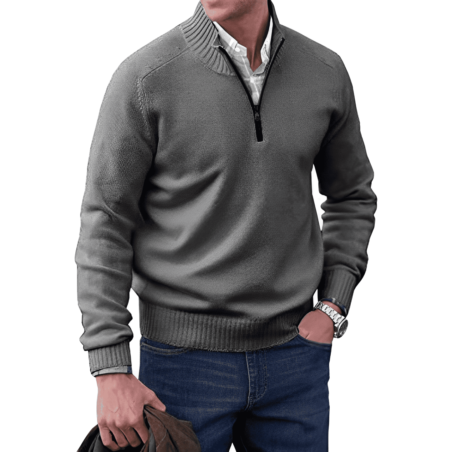 Silvano™ | Zip-Pullover i Elegant Design - Milafashion-se.com