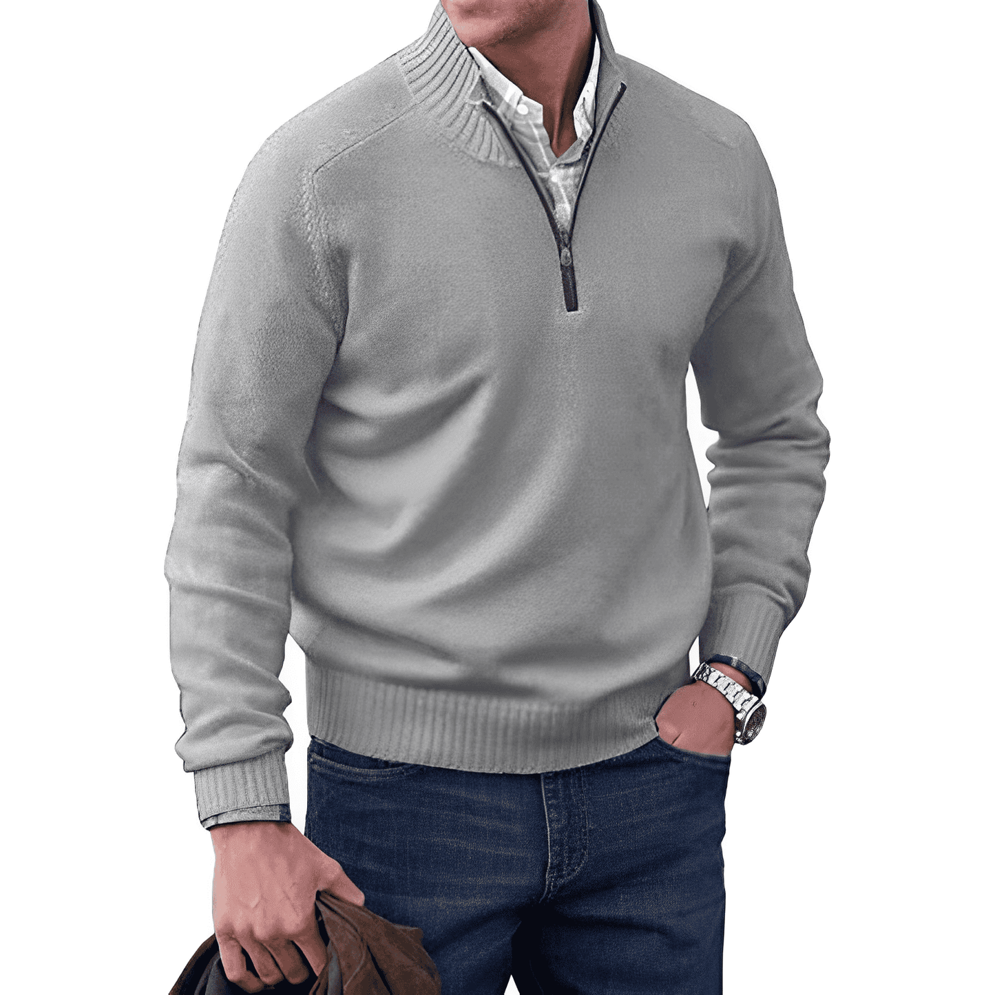 Silvano™ | Zip-Pullover i Elegant Design - Milafashion-se.com