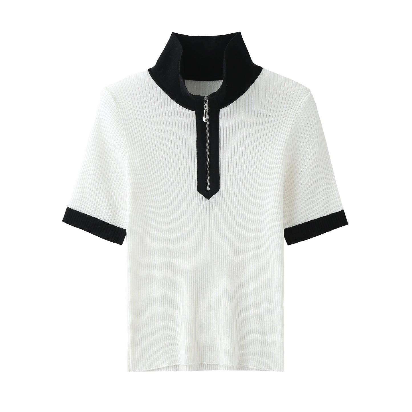 LUSSO Lyocell Zip Polo Shirt - Milafashion-se.com