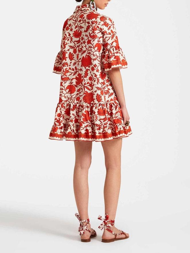 Unique Autumn Prints Mini Dress - Milafashion-se.com