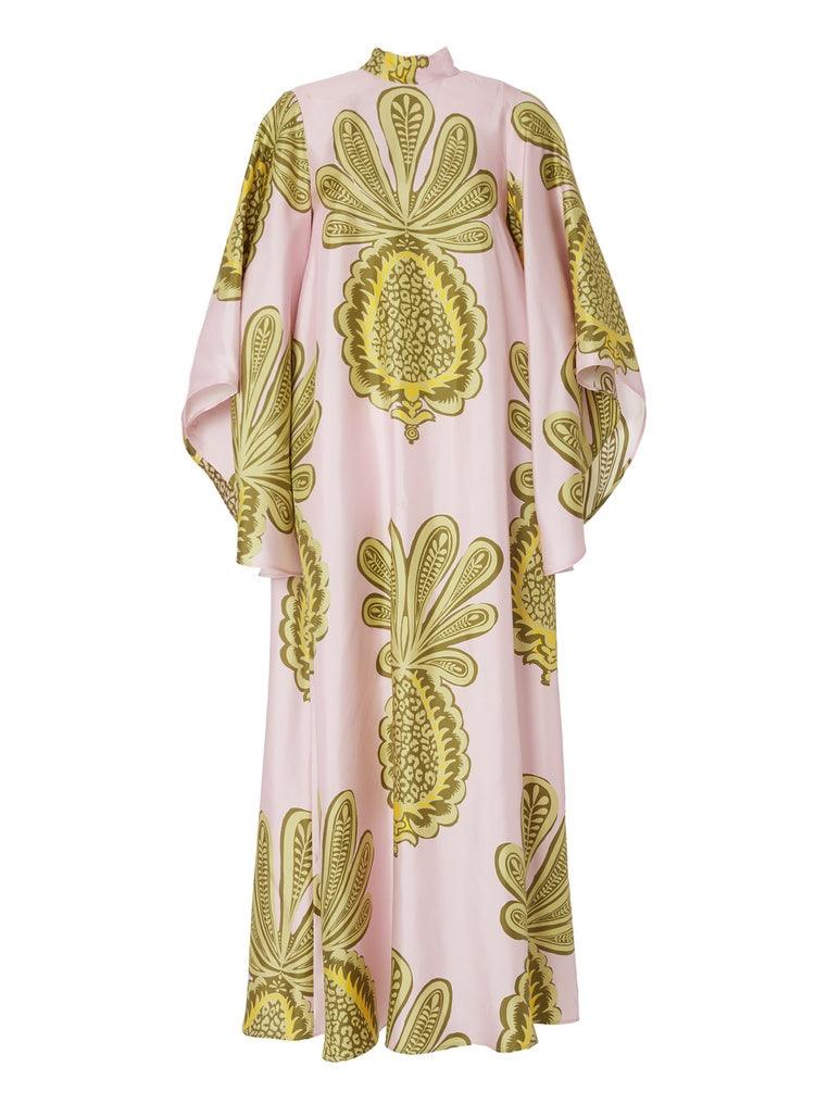Tropical Big Pineapple Print Maxi Dress - Milafashion-se.com