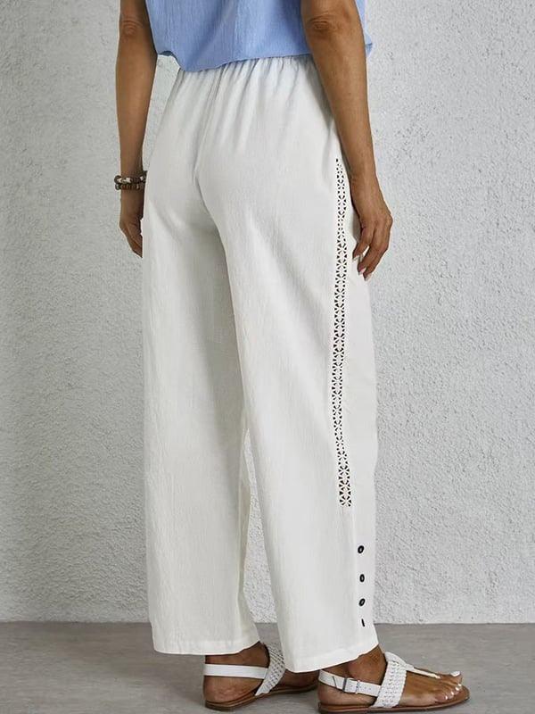 Freja™ | Avslappnade Knäppta Byxor - Milafashion-se.com