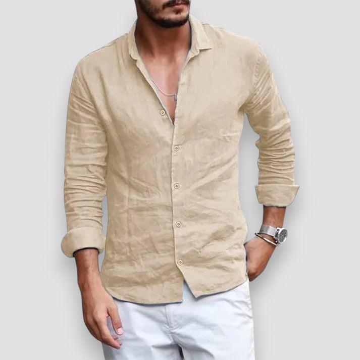 Per™ | Andningsbar Linneskjorta - Milafashion-se.com