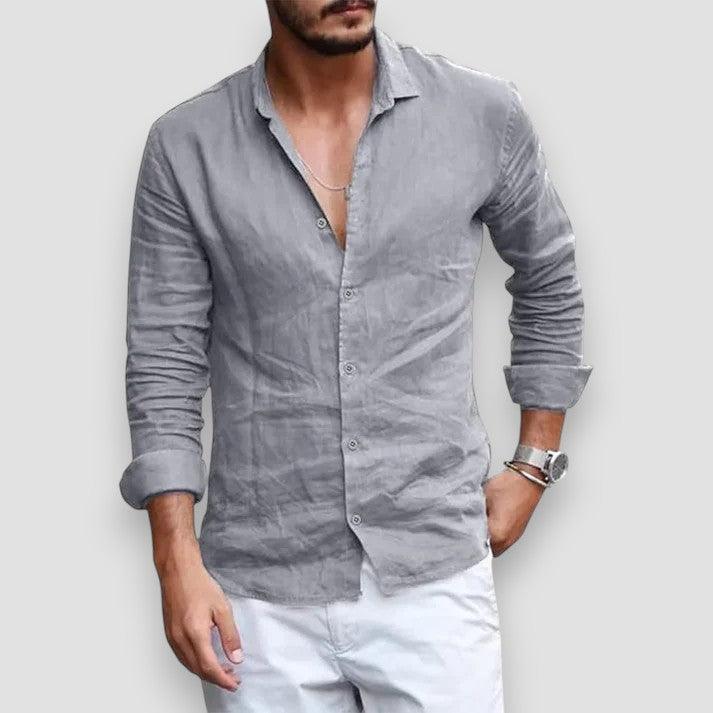 Per™ | Andningsbar Linneskjorta - Milafashion-se.com