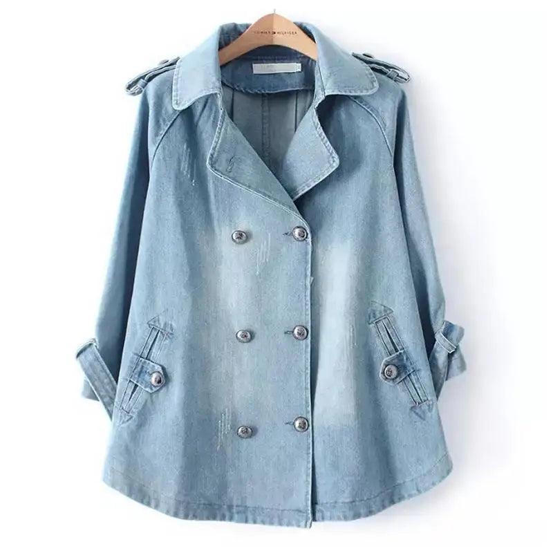Everyday Denim Cape Coat - Milafashion-se.com