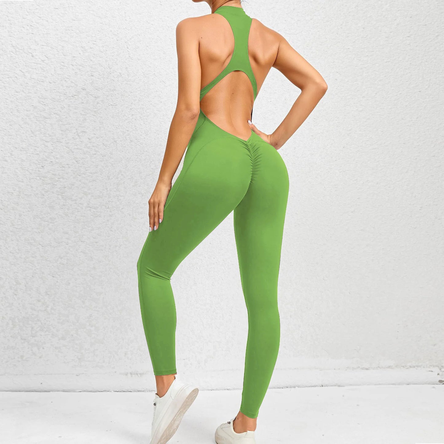 Sexy One-piece Suit Women Sports Jumpsuit Zippers Yoga Clothing Sportswear Set Women Workout Bodysuits Fitness Rompers Female - Milafashion-se.com