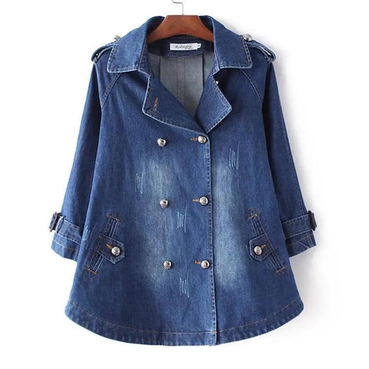 Everyday Denim Cape Coat - Milafashion-se.com