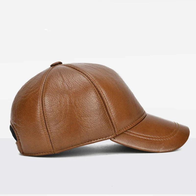 "Nobleman" Genuine Cowhide Leather Cap