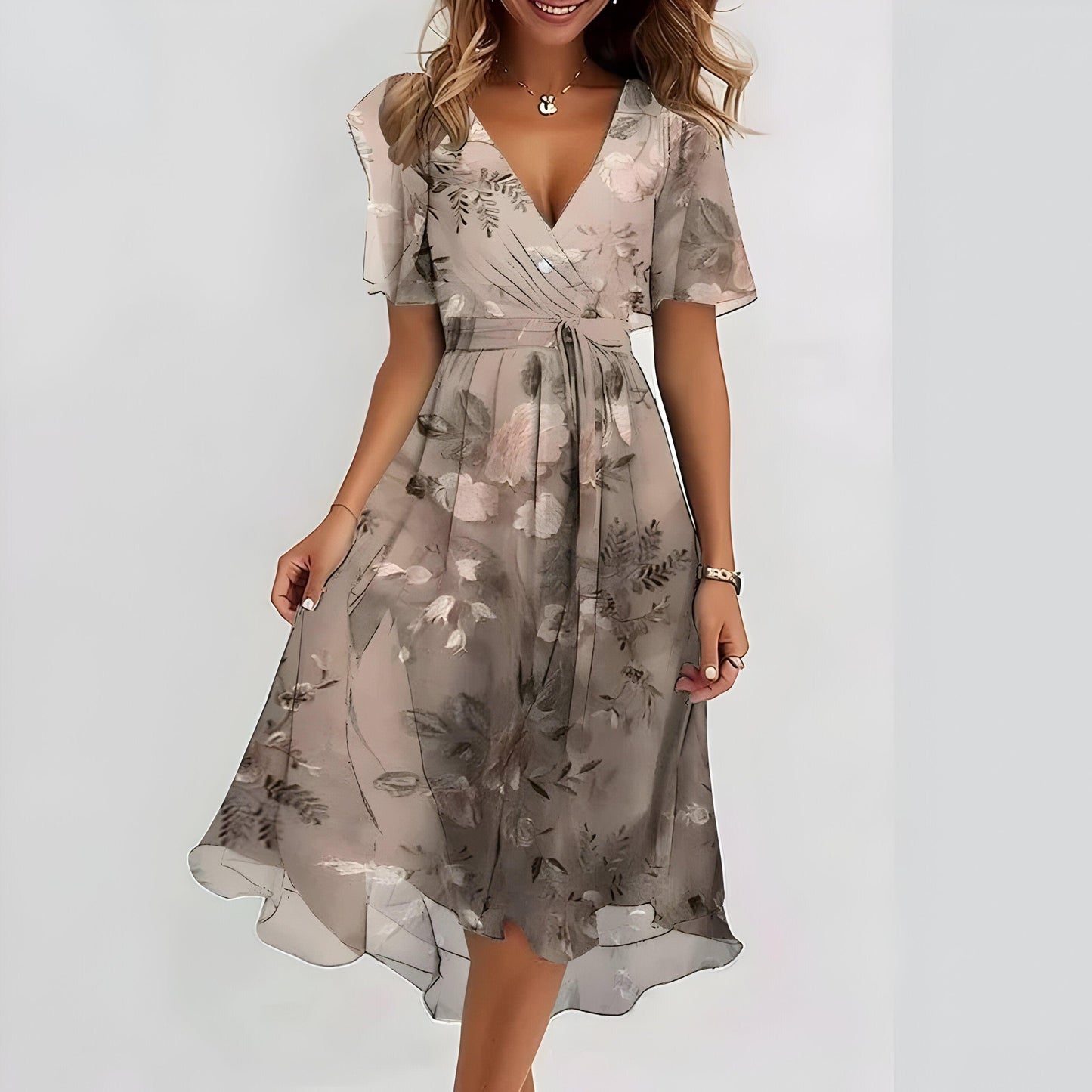 EVINDA | BLOMMIG KLÄNNING - Milafashion-se.com