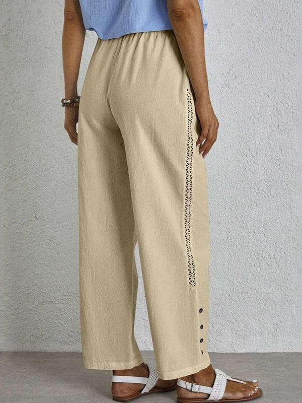 Freja™ | Avslappnade Knäppta Byxor - Milafashion-se.com