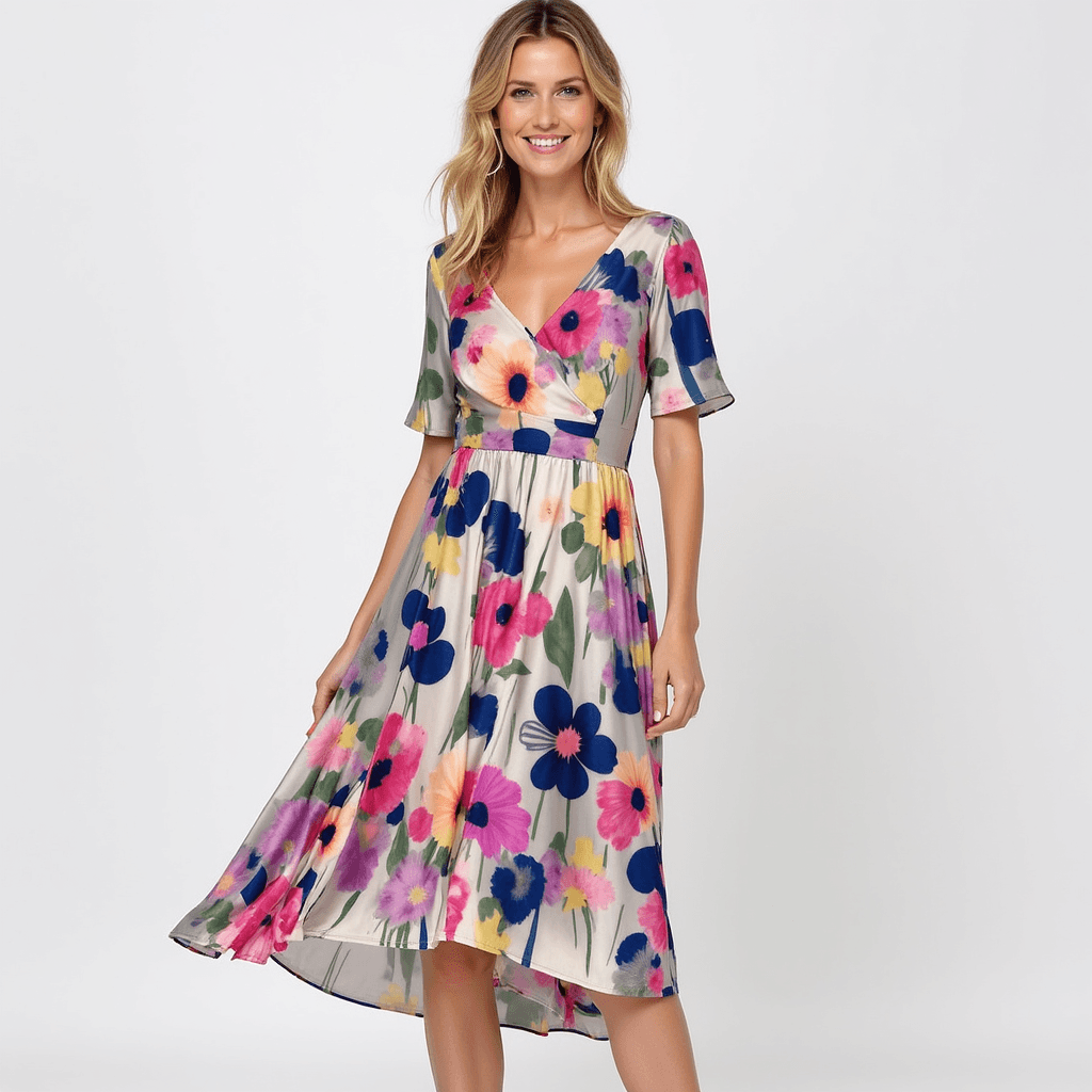 EVINDA | BLOMMIG KLÄNNING - Milafashion-se.com