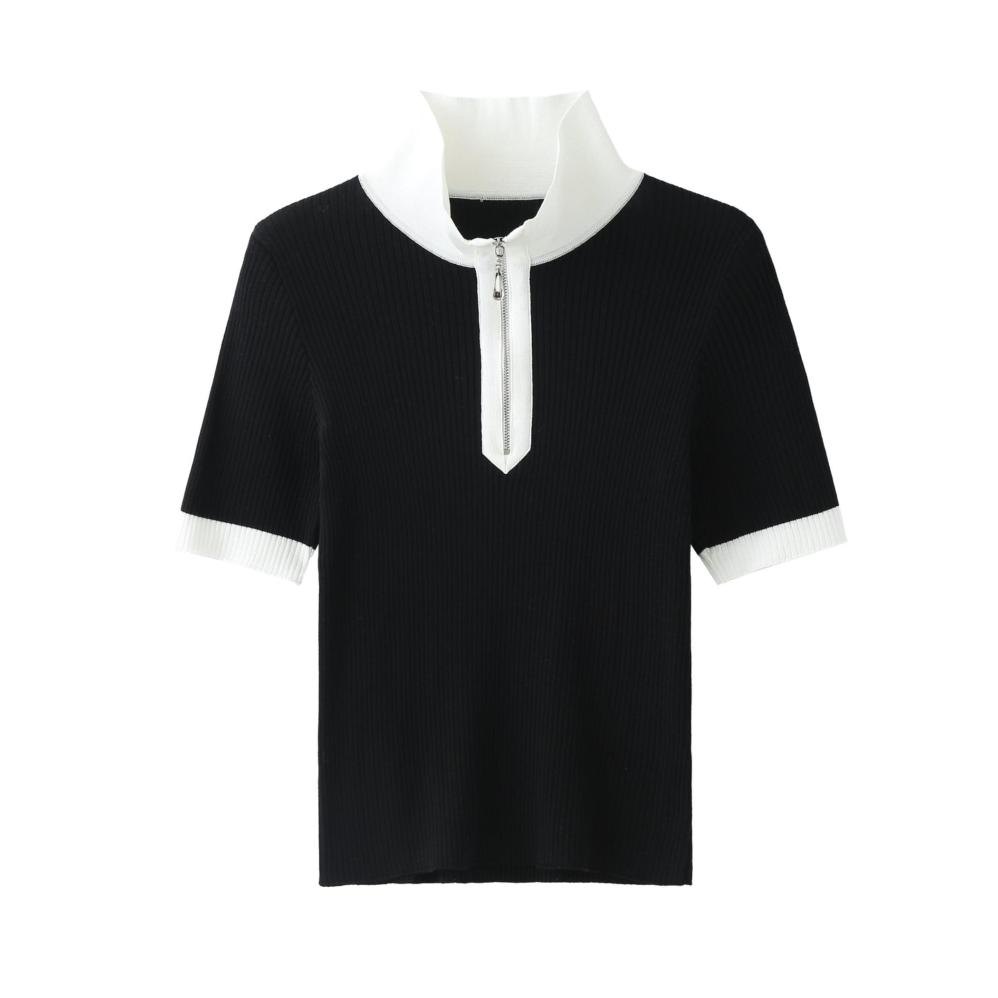 LUSSO Lyocell Zip Polo Shirt - Milafashion-se.com