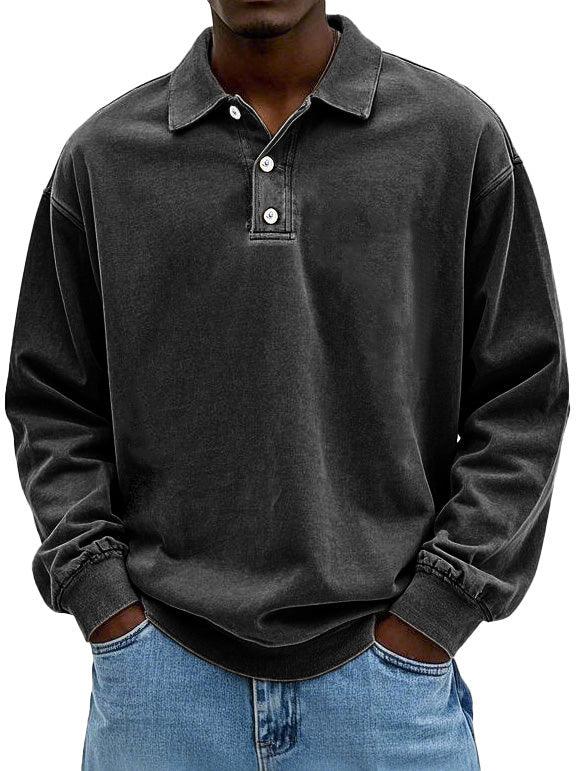 Leif™ | Herrpikétröja med långa ärmar - Milafashion-se.com