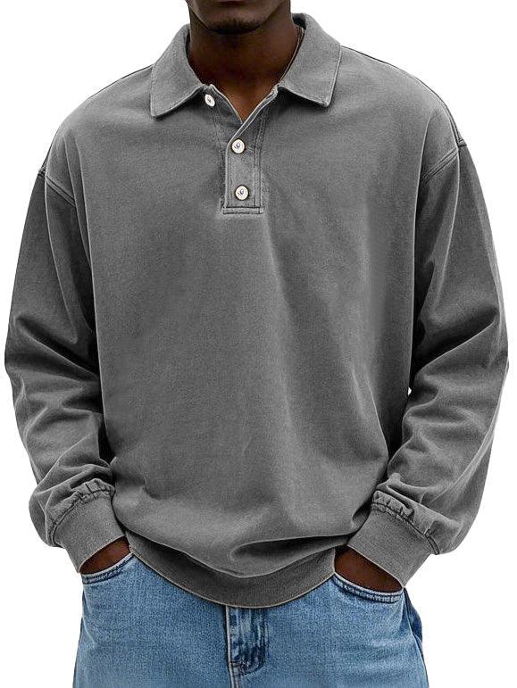 Leif™ | Herrpikétröja med långa ärmar - Milafashion-se.com