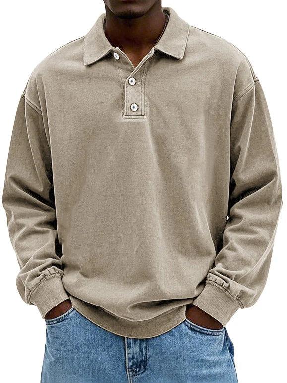 Leif™ | Herrpikétröja med långa ärmar - Milafashion-se.com