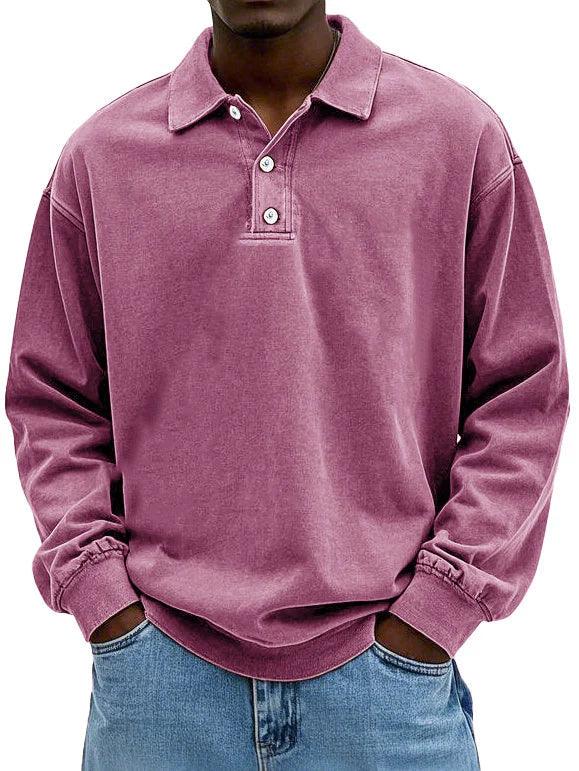 Leif™ | Herrpikétröja med långa ärmar - Milafashion-se.com