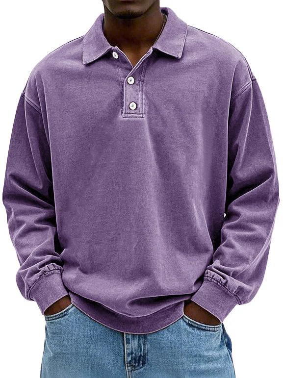 Leif™ | Herrpikétröja med långa ärmar - Milafashion-se.com