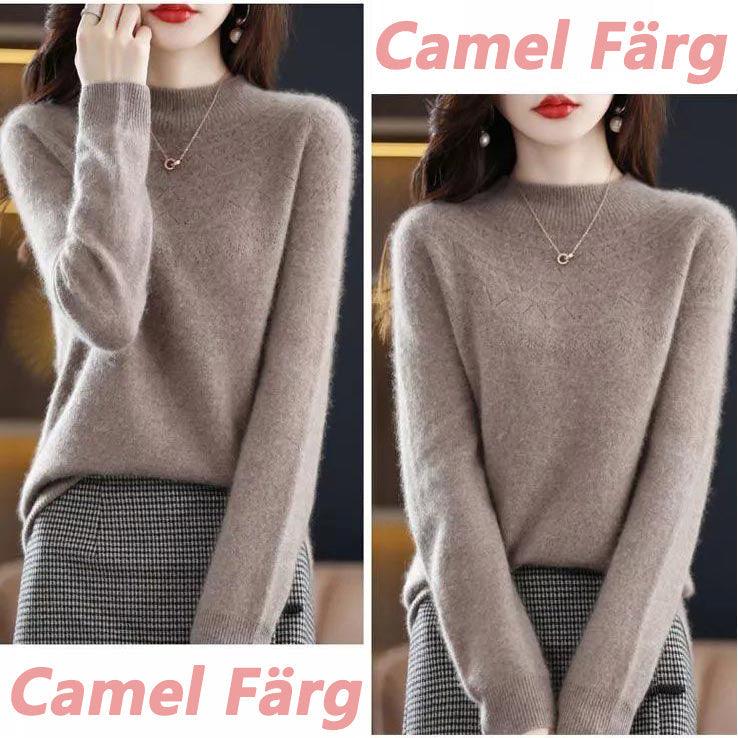 Halvhöghalsad stickad pullover för kvinnor - Milafashion-se.com