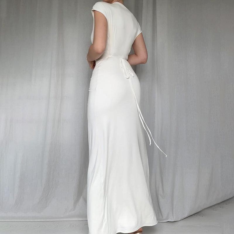 Elegant Lång Bodycon Klänning med Slits för Kvinnor