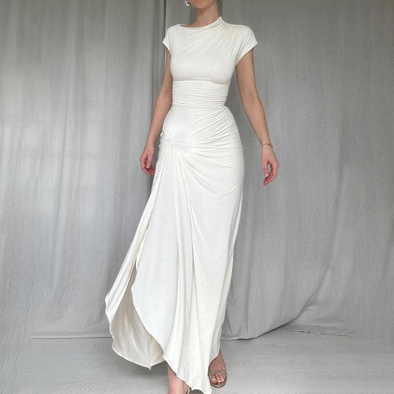 Elegant Lång Bodycon Klänning med Slits för Kvinnor