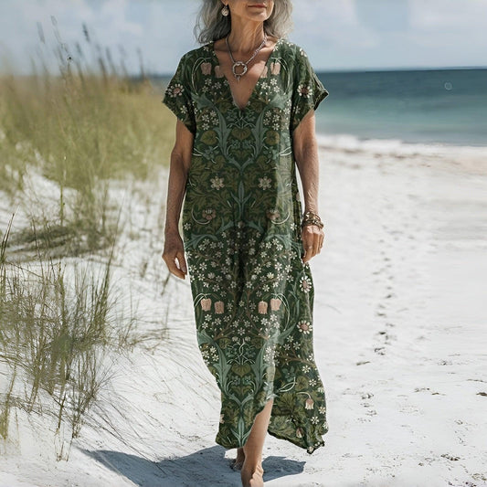 Lönnqvist™ | Vintage Klänning Med Blommönster - Milafashion-se.com