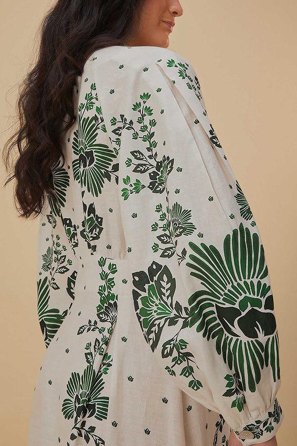 MILA™ Unikt tryck Button Down Långärmad Skjorta Maxiklänning - Milafashion-se.com