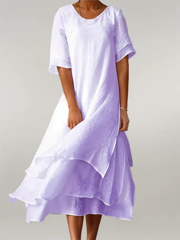 Helena™ | Elegant Lång Bomullsklänning - Milafashion-se.com