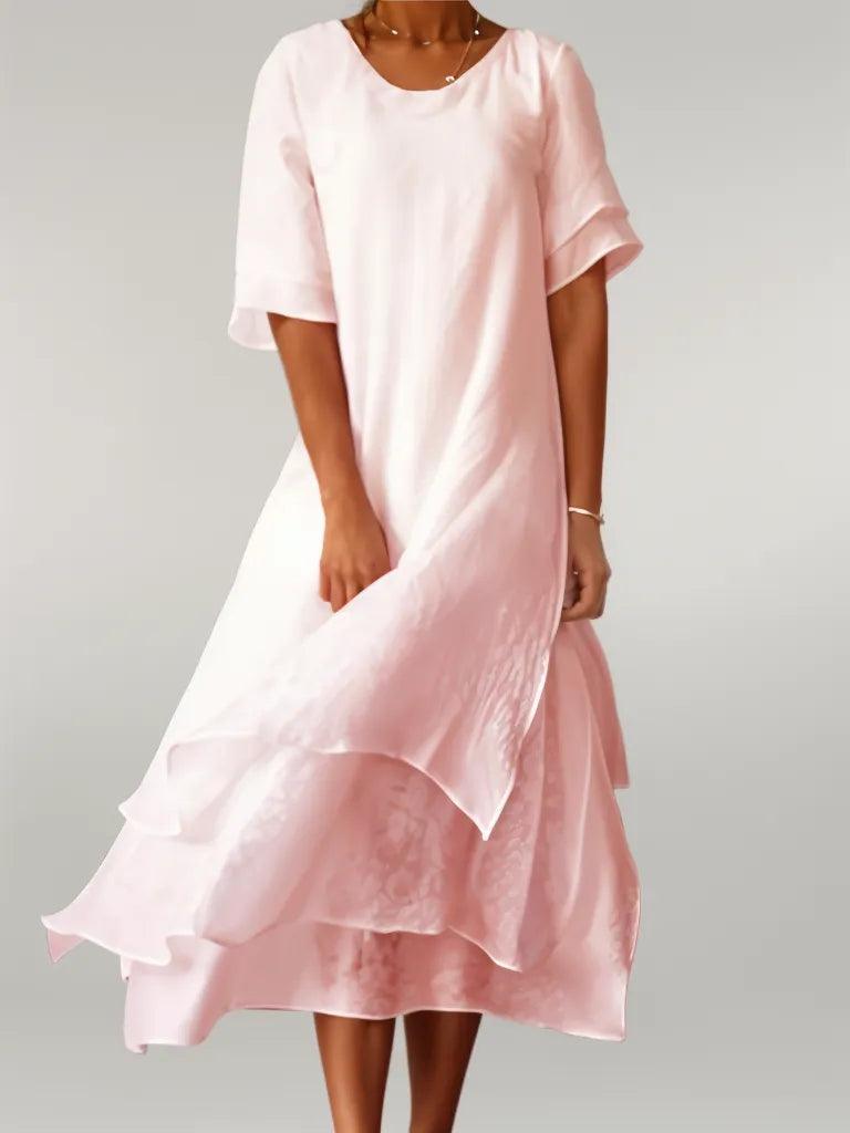 Helena™ | Elegant Lång Bomullsklänning - Milafashion-se.com