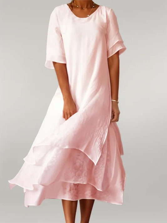 Helena™ | Elegant Lång Bomullsklänning - Milafashion-se.com