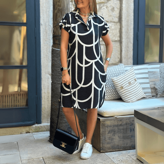 GINA | KORTÄRMAD KLÄNNING - Milafashion-se.com