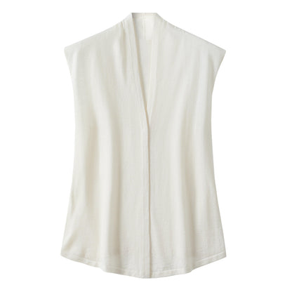 LUSSO Acrilico Sleeveless Cardigan - Milafashion-se.com