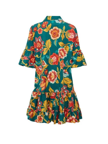 Grace Unique Flora Print Mini Dress - Milafashion-se.com