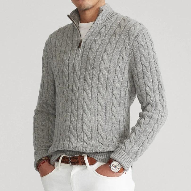 Gordona | Men's Premium Quarter Zip Sweater - Milafashion-se.com