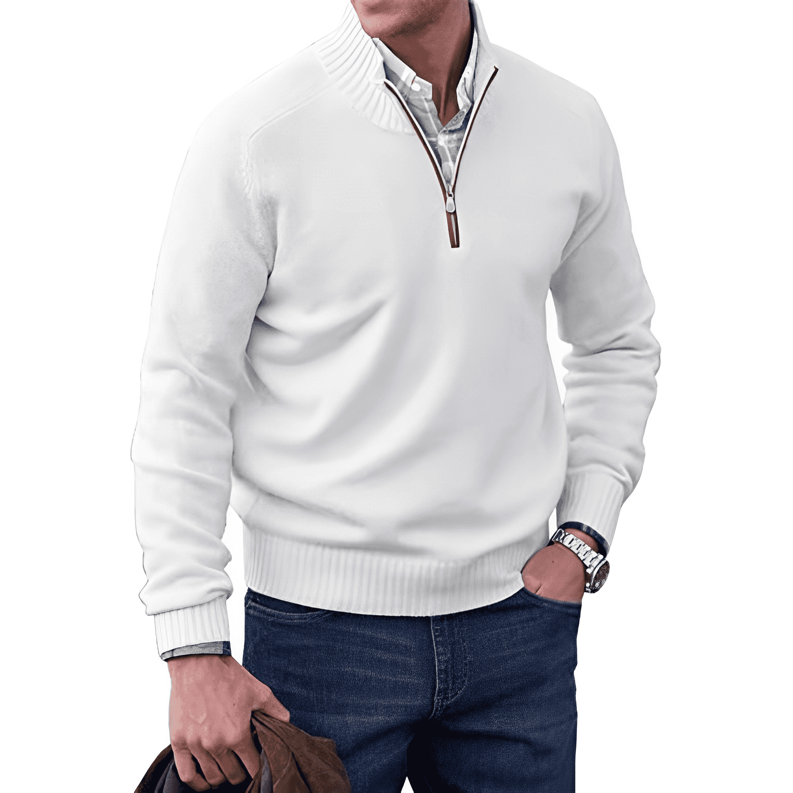 Silvano™ | Zip-Pullover i Elegant Design - Milafashion-se.com