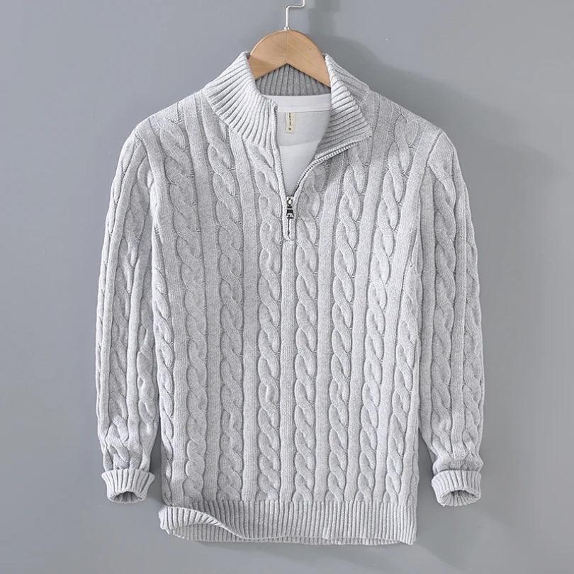 Gordona | Men's Premium Quarter Zip Sweater - Milafashion-se.com