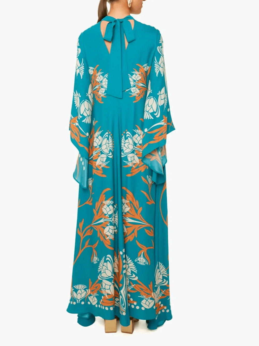 Vintage Stunning Print Maxi Dress - Milafashion-se.com