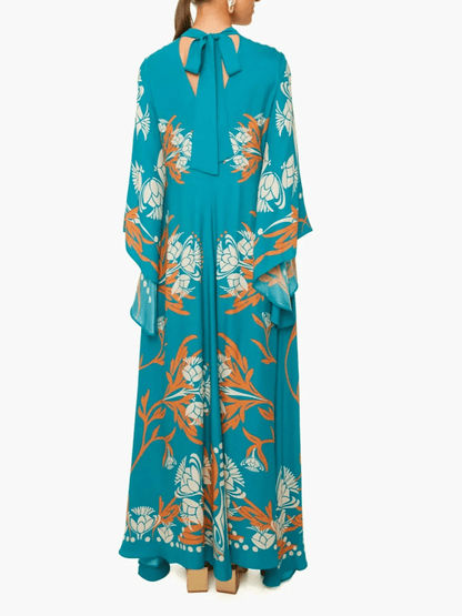 Vintage Stunning Print Maxi Dress - Milafashion-se.com