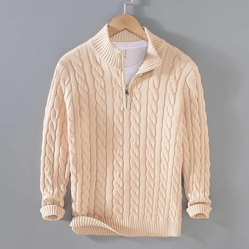 Gordona | Men's Premium Quarter Zip Sweater - Milafashion-se.com