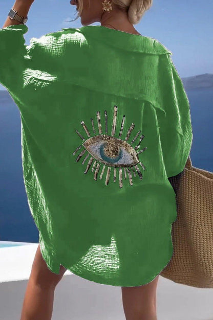 Skjorta med Paljettpärlor