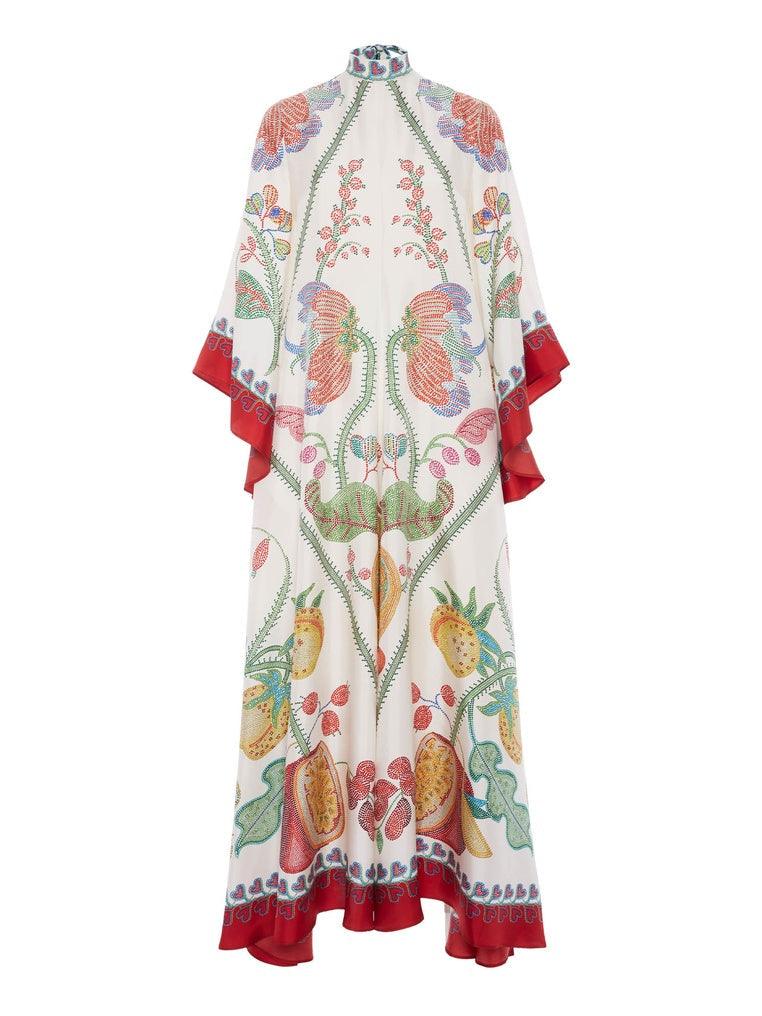 Hand-Placed Ebony Print Maxi Dress - Milafashion-se.com