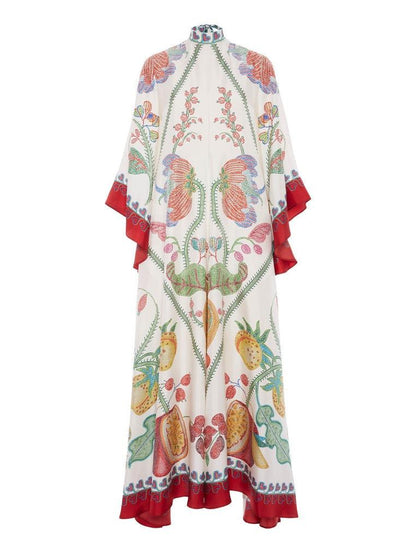Hand-Placed Ebony Print Maxi Dress - Milafashion-se.com