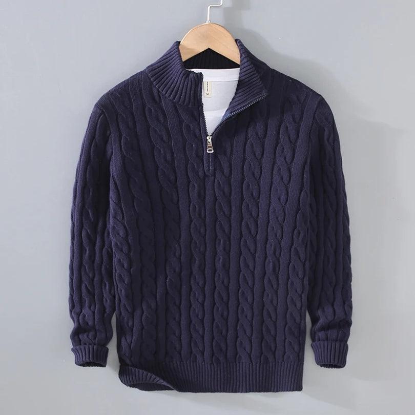 Gordona | Men's Premium Quarter Zip Sweater - Milafashion-se.com