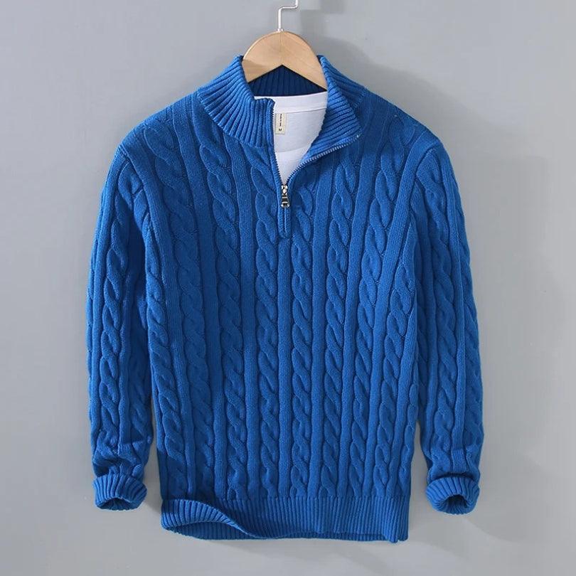 Gordona | Men's Premium Quarter Zip Sweater - Milafashion-se.com