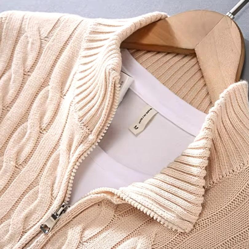 Gordona | Men's Premium Quarter Zip Sweater - Milafashion-se.com