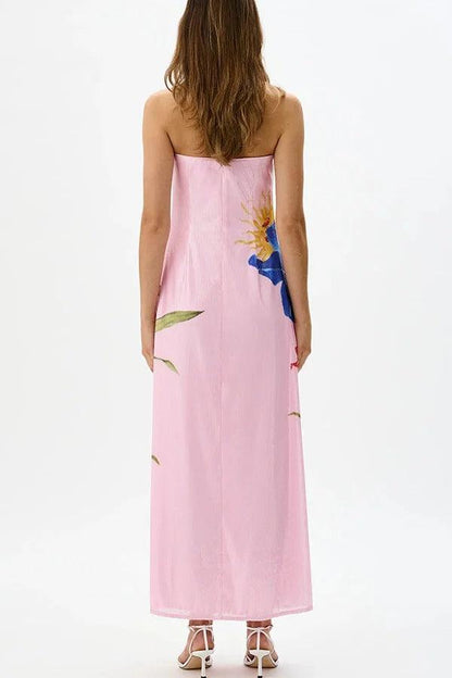 MILA™ Special Night Paljettblommor Off Shoulder A-linjeformad maxiklänning - Milafashion-se.com
